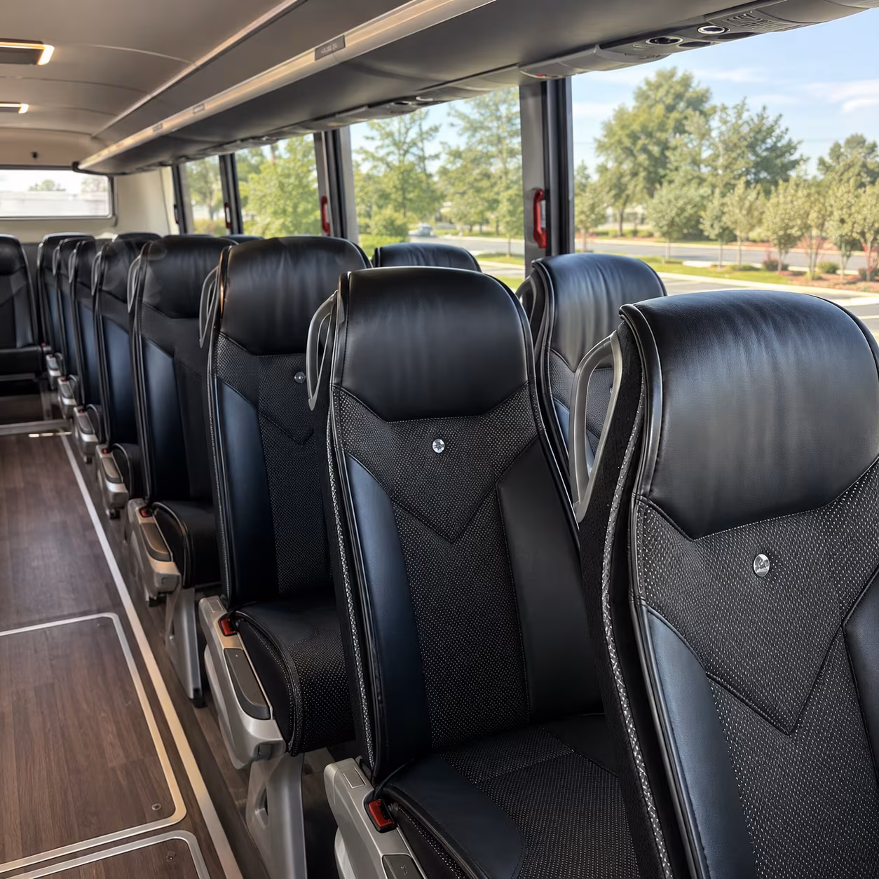 boise 45 passenger charter bus interior