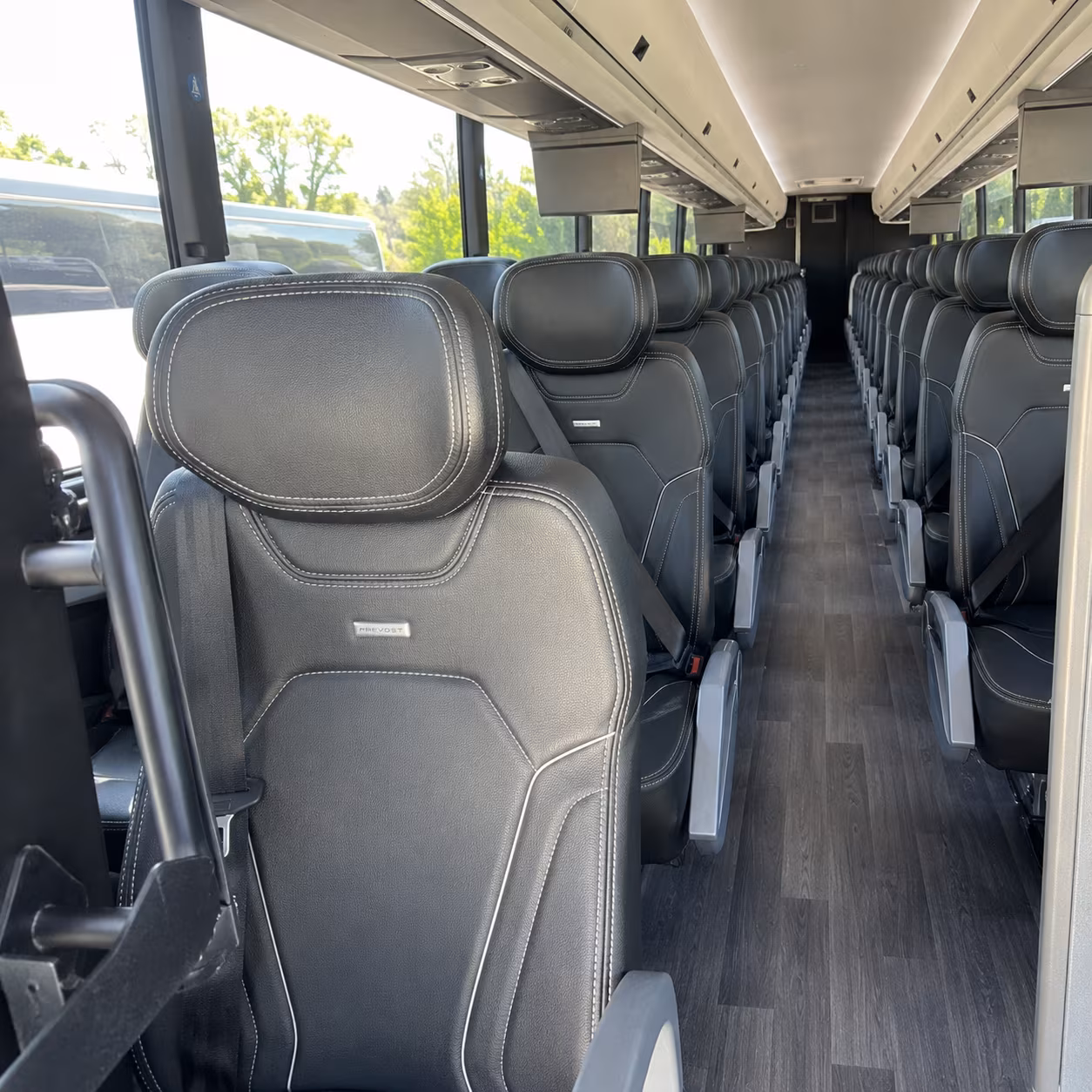 boise 47 passenger charter bus interior