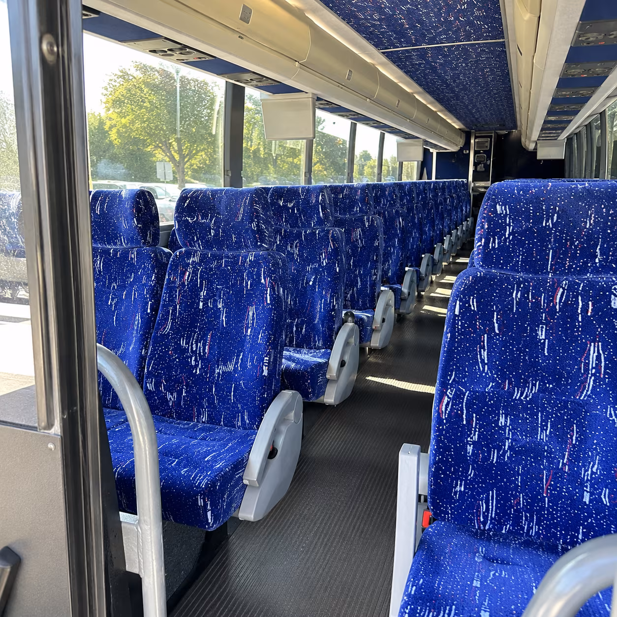 boise 50 passenger charter bus inside